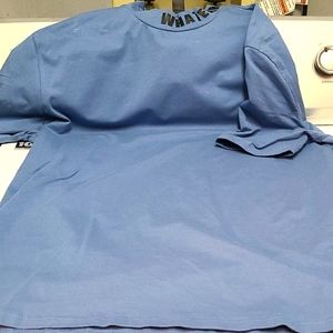 Blue mock neck tshirt